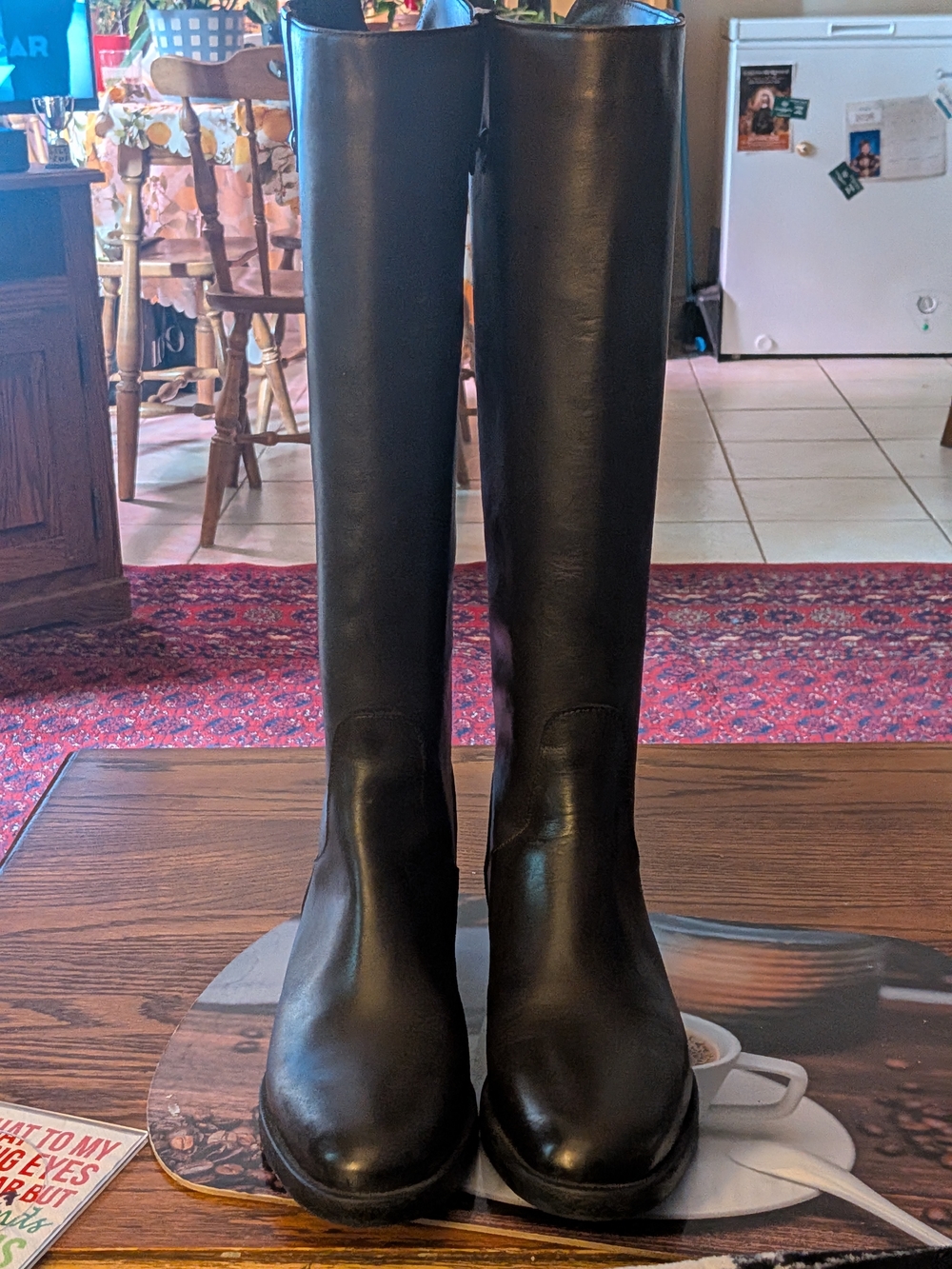Ermanno Scervino Tall Black Leather Knee-High Boots